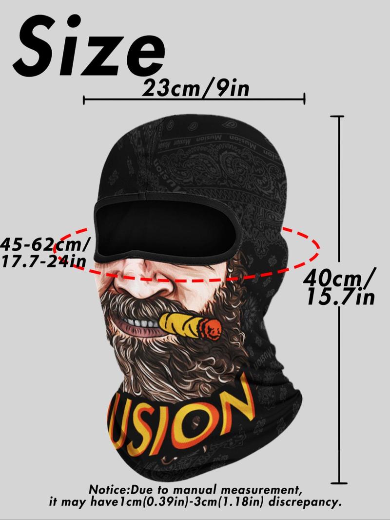 Product Introduction of Figure & Skull Print Full Face Mask, Breathable Windproof Sun Protection Face Cover for Cycling Riding Motorcycle, Sports & Outdoor Clothing Accessories 4