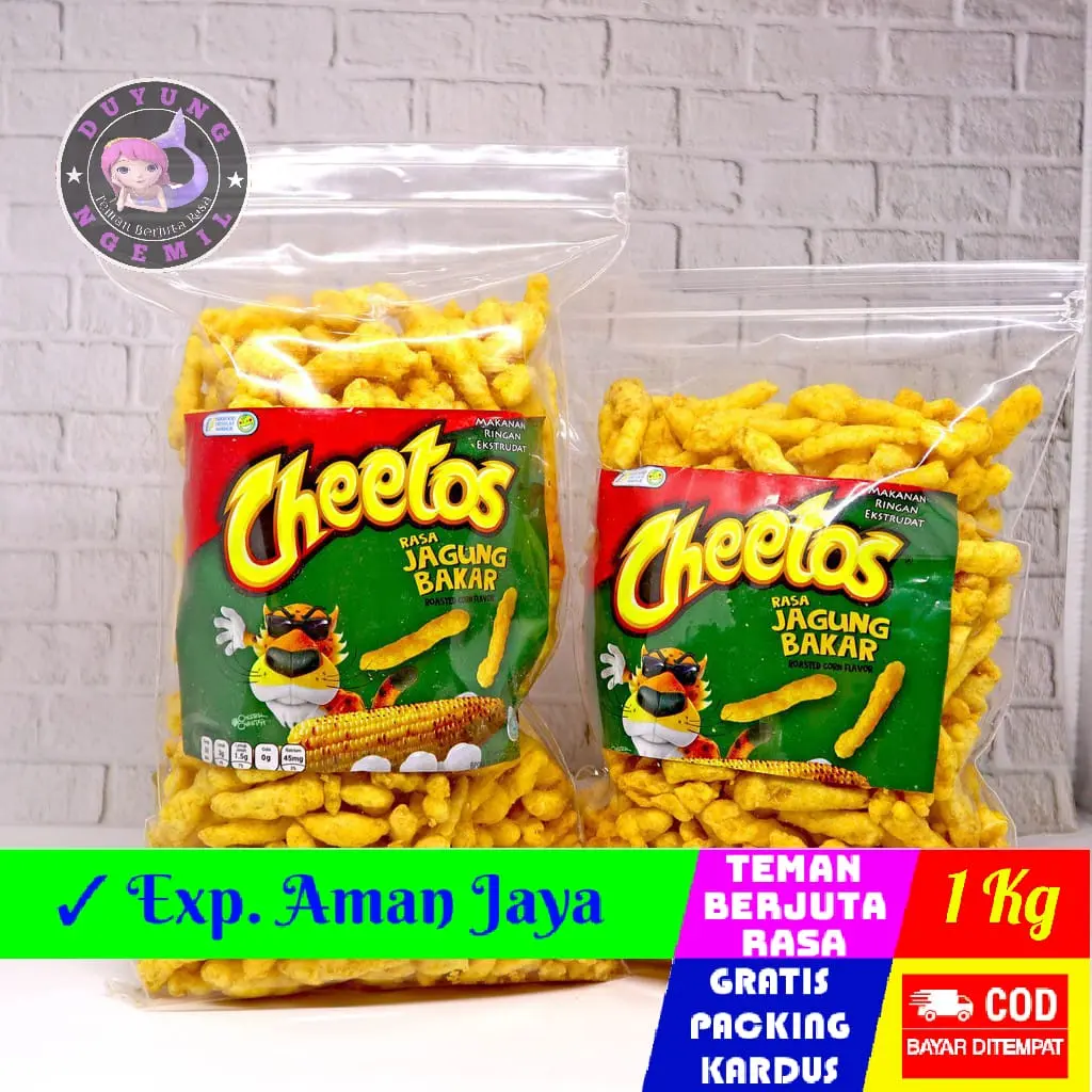 [1Kg] Cheetos Jagung Bakar | Duyung Ngemil - makanan ringan snack kiloan jajanan jadul camilan termurah jajanan murah cemilan sehat