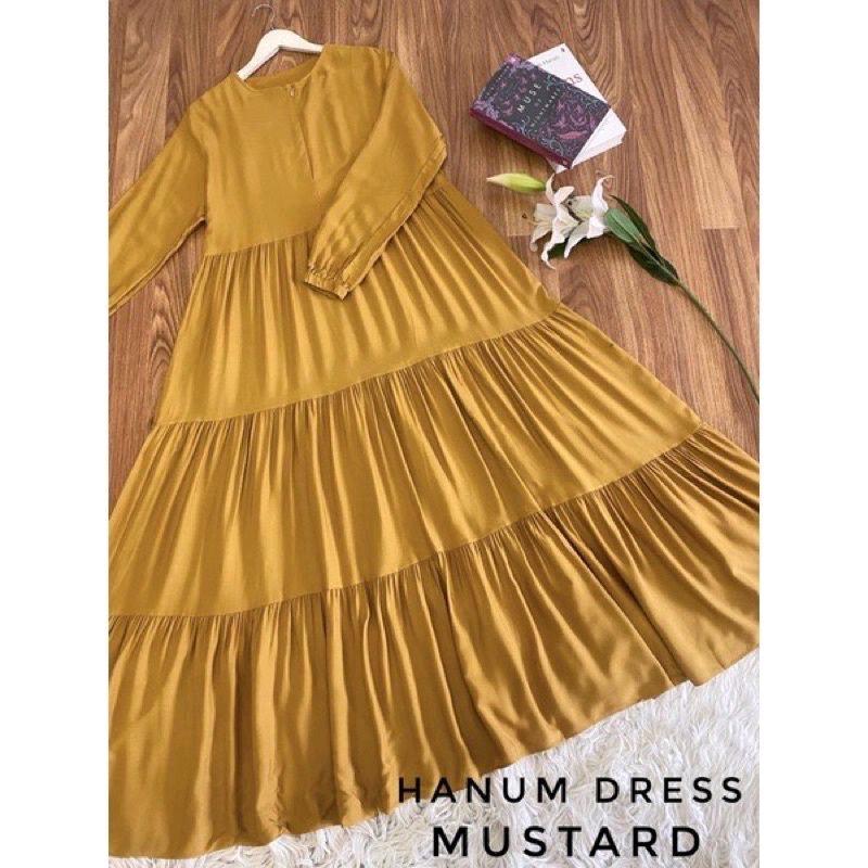 HANUM DRESS Rayon Twill Premium Gamis Busui Terlaris Lembut Muslim 6
