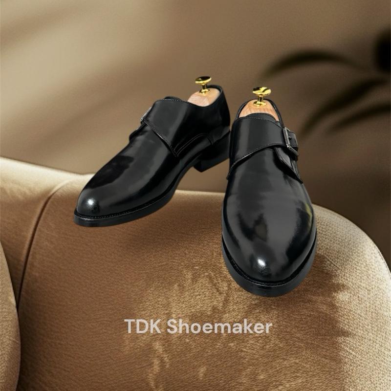 [Premium] Giày da nam Single Monstrap đế phíp gỗ 3cm 3
