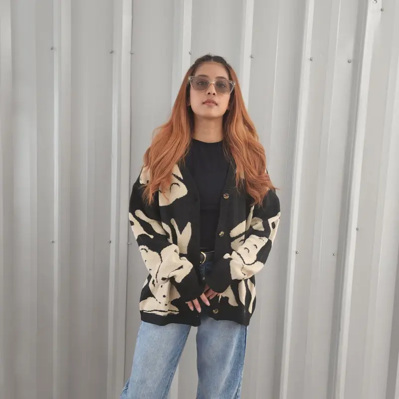 (COD) (SYUA PROJECT) AQY BEAR OUTER CARDIGAN RAJUT CEWEK LUCU 3