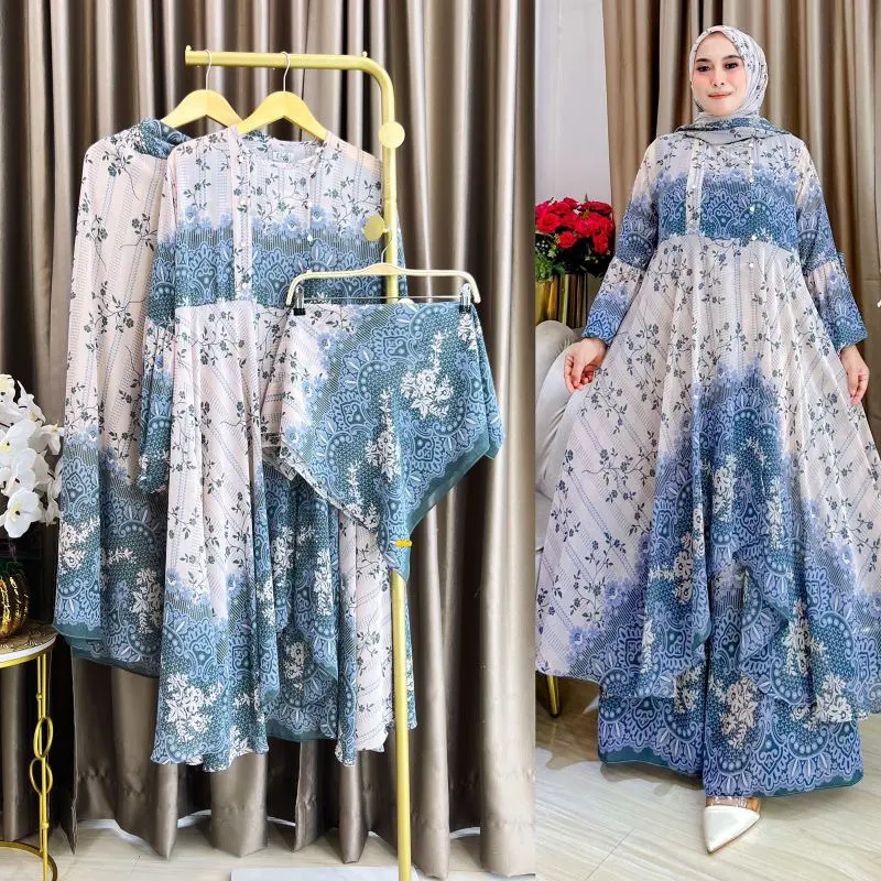 Gamis Set Hijab wanita Nagita series 4