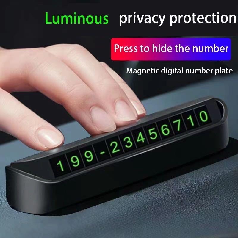 Product Introduction of Car Phone Number Card Plate Car Park Stop Car Temporary Luminous Parking Card Car Sticker Proton Perodua Honda Toyota 13