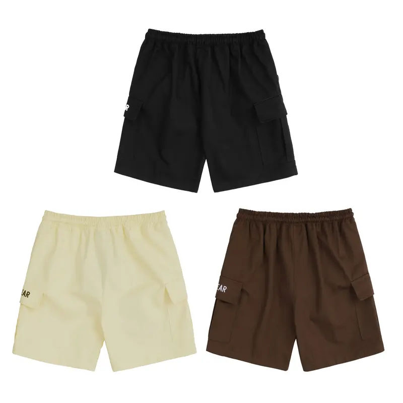Quần Short Kaki Túi Hộp Nowwear Ngắn Trên gối Unisex Nam Menswear Có Túi Dây Rút Cotton Quần Lửng 1