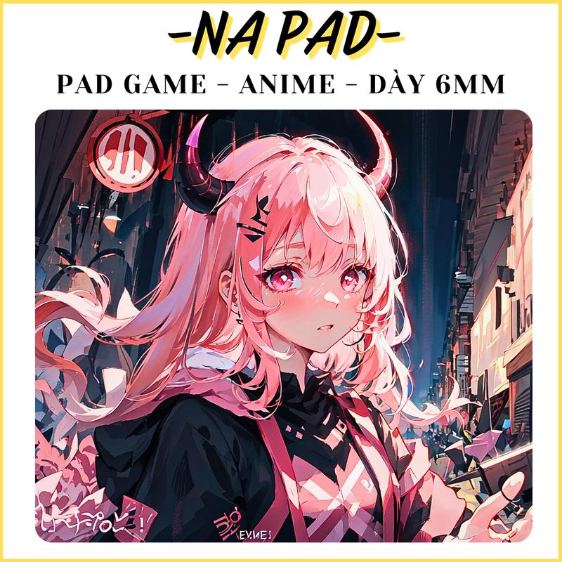 Lót chuột, Pad chuột chơi game FPS 45x40 dày 6MM Anime, genshin impart hoạt hình có hộp lotchu ot