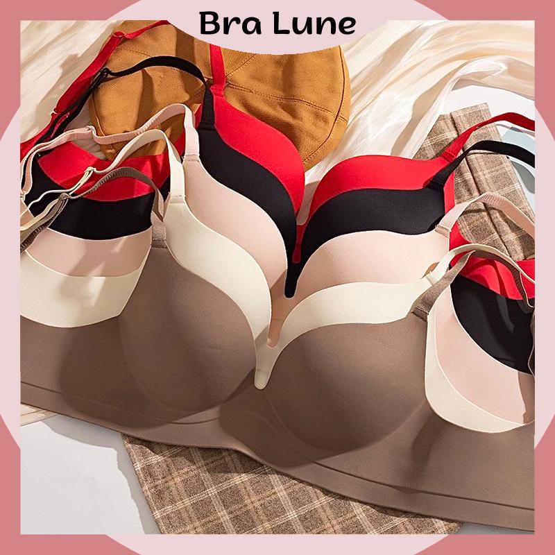 Set 3 áo lót nữ không gọng tạo khe quyến rũ BRALUNE áo ngực nữ đúc su nâng ngực đệm 2cm mã 47