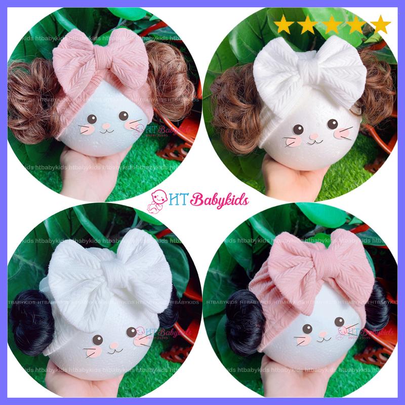 Nón Turban Tóc Giả ️- Băng đô tóc giả siêu xinh cho bé gái từ 5-10Kg