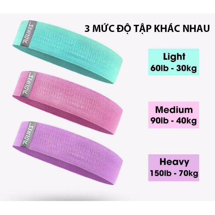 Set 3 Dây Kháng Lực MiniBand Tập Mông  Gym  Aolikes Cao Cấp - Dễ dàng tập ở nhà