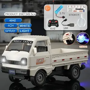 SYARIAH TOYS MAINAN KOLEKSI CARGO TRUCK REMOTE CONTROL RC CARRY PICK UP MINI SMOKE SPRAY 1:24
