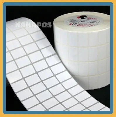 Giấy in mã vạch khổ 25x15 mm, 4 tem/hàng, Tem nhiệt không cần mực 0