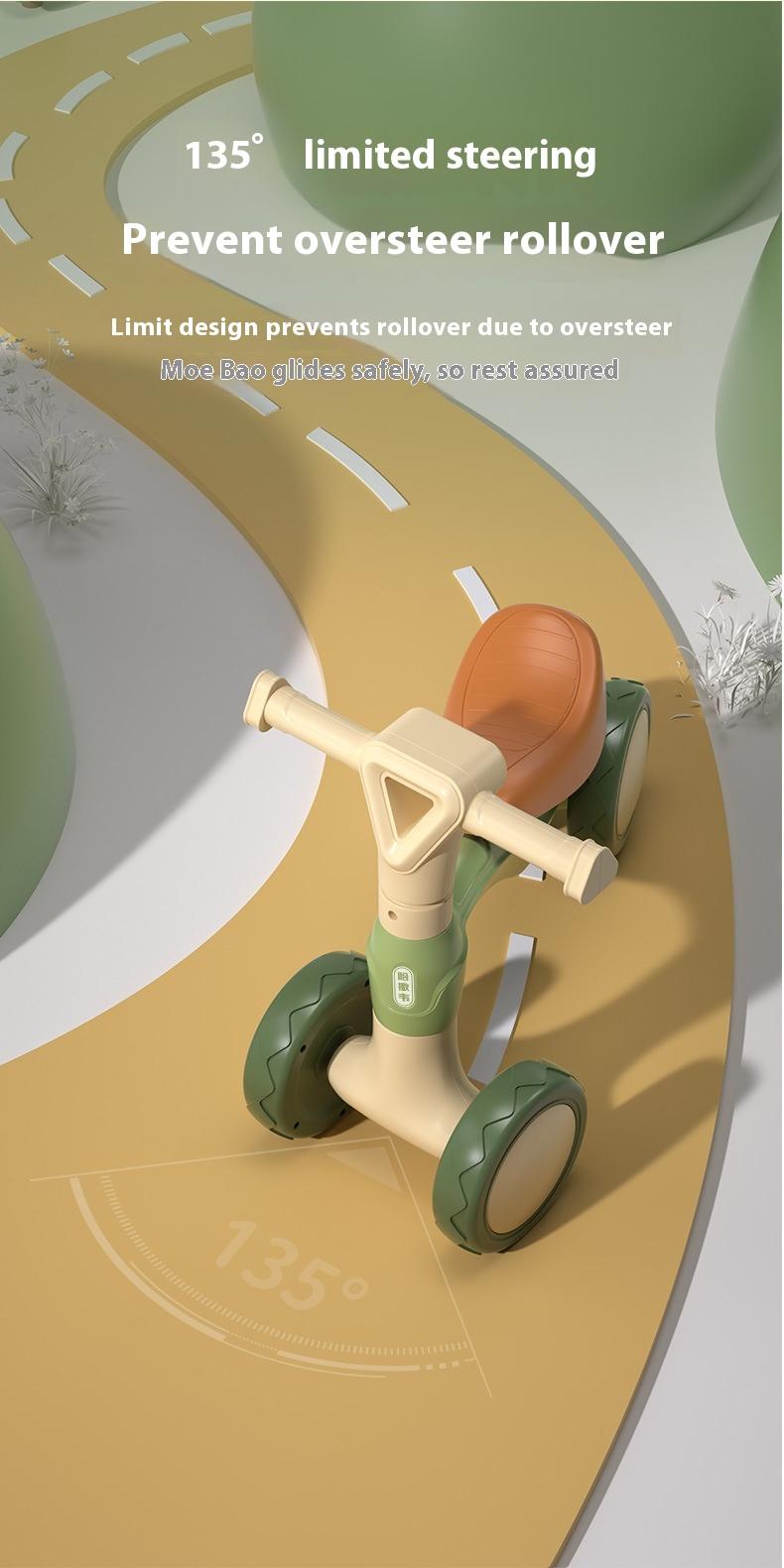 Product Introduction of Balance Bike (for Kids) 1-3-6 Years Old Boys and Girls Walker Four-Wheel Kids Balance Bike Anti-Flip Baby Yo Scooter Scooter Baby Toys toddler stroller 3