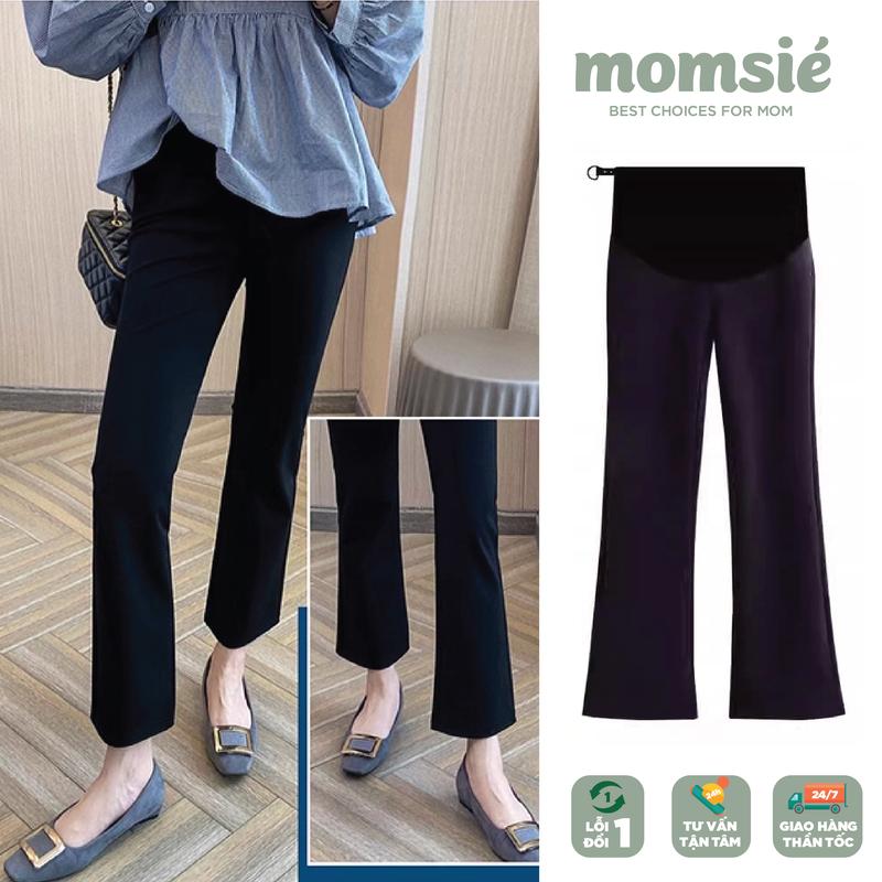 Momsie - Quần Bầu Dáng Loe Umi Hàn Co Giãn Thời trang