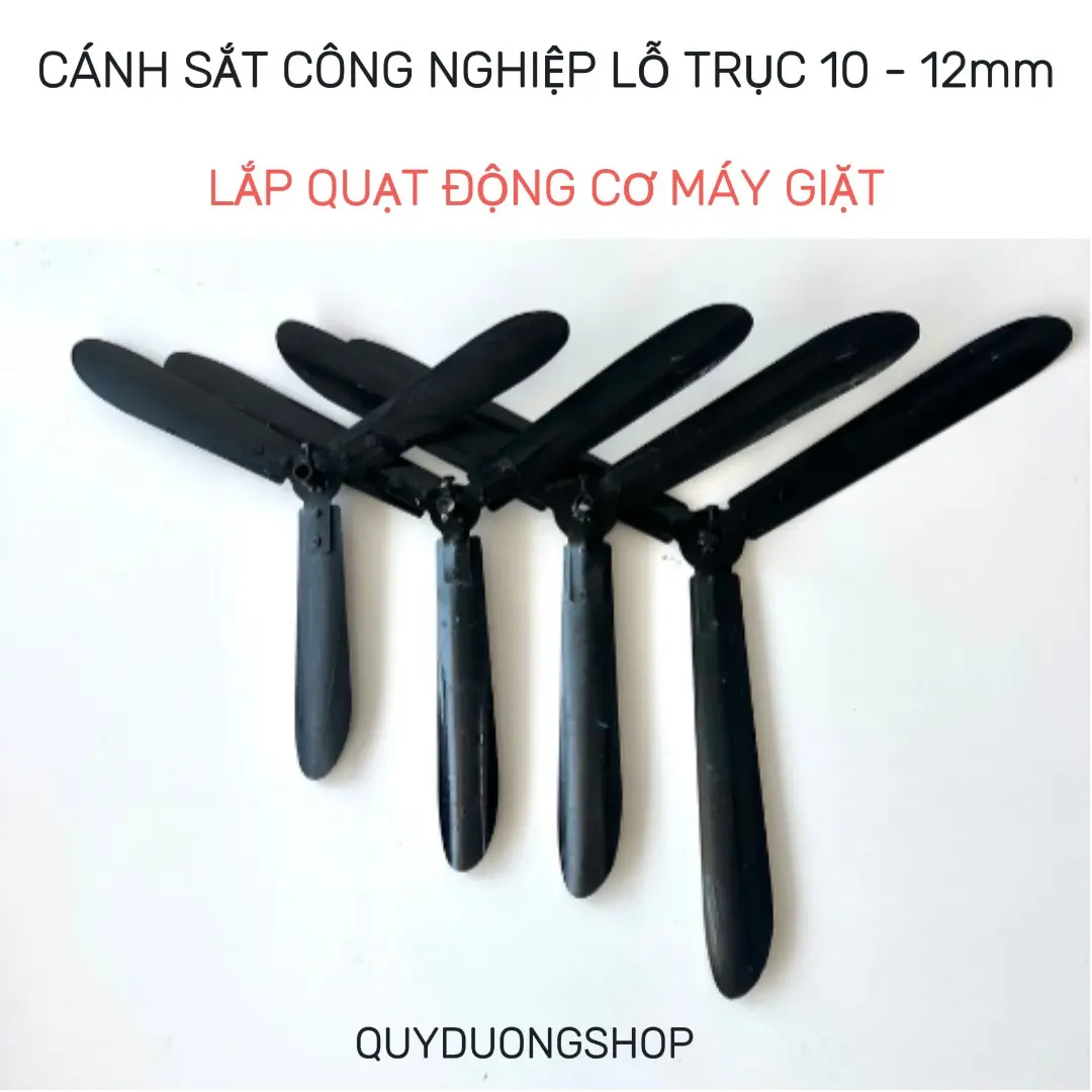 TẤT CẢ CÁC LOẠI 3 Cánh Sắt Quạt Công Nghiệp Trục 10 - 12mm . Sử Dụng Cho Động Cơ Máy Giặt Cửa Trên