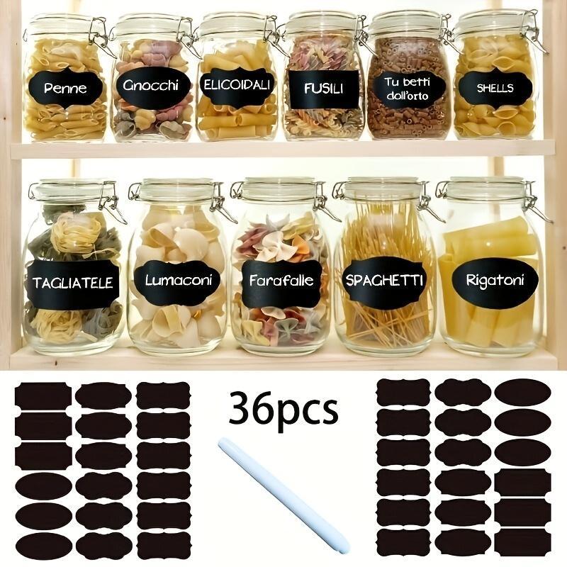 Product Introduction of Food Storage Container Label with Pen, 36pcs/set Waterproof Self Adhesive Food Storage Container Label, Kitchen Accessories for Spice, Cheese 4