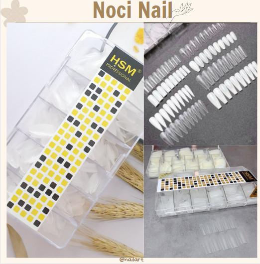 Hộp 500 Móng Giả Móng Úp HSM hàng chuẩn form loại 1 Nhám Sẵn