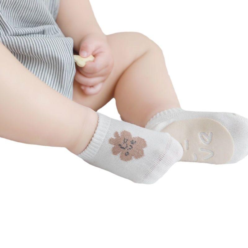 Baby Floor Socks Spring/Summer Children's Cotton Socks Non-Slip Indoor Toddler Soft Bottom Foot Sock Cartoon Short Ankle Socks Trampoline 2