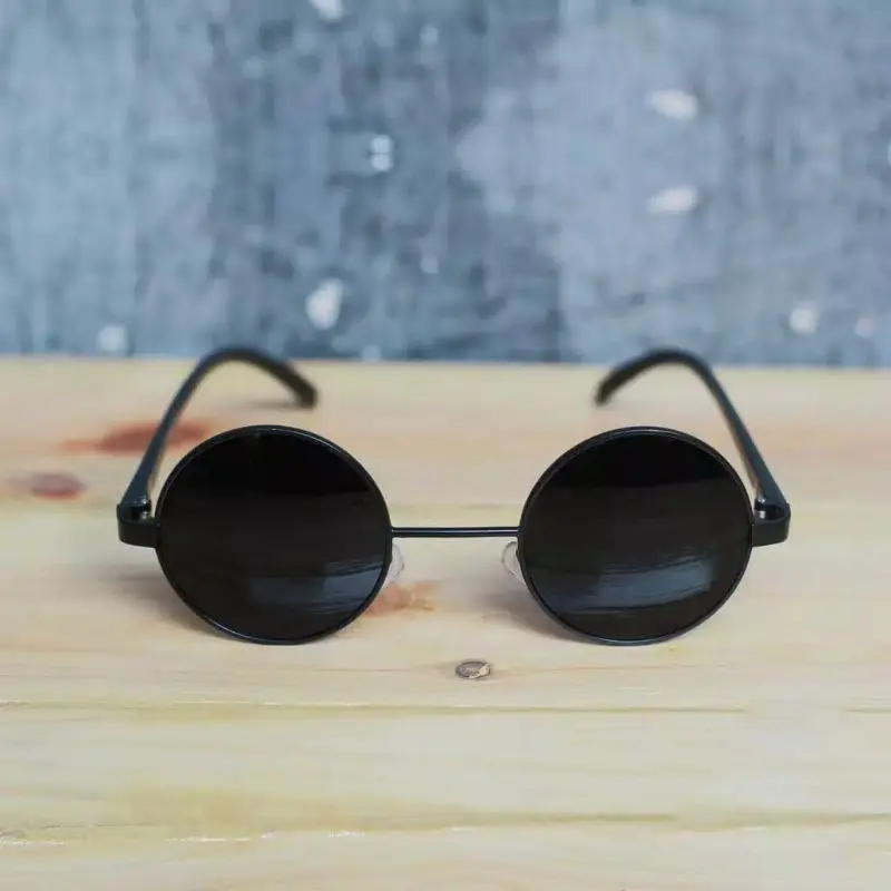Kacamata Boboho Kacamata Bulat Hitam Kacamata Pria Wanita Hitam Bulat Import