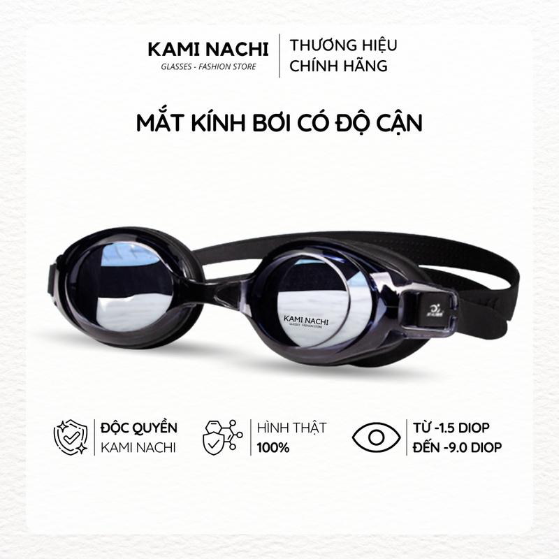Kính bơi cận cho người lớn nam nữ có độ từ 1.5 độ đến 9.0 độ chính hãng KAMI NACHI - Mắt kính bơi cận thị chống bám hơi nước