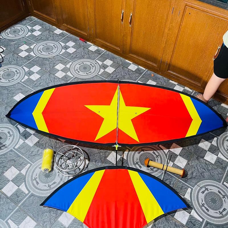 Combo 4 món Diều 1m7 + Sáo Đơn+ guồngD15+ dây , Diều Sáo Lắp Ghép Full Cacbon