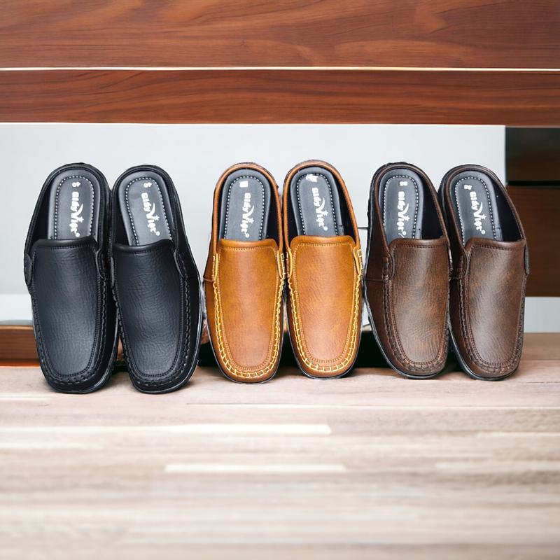 Giày sục nam giày lười nam giày nam không gót trung niên đế khâu chắc có 3 màu Nâu ,Đen , Vàng Bò ( Hàng Hộp) Shoes DéP Đế Bằng