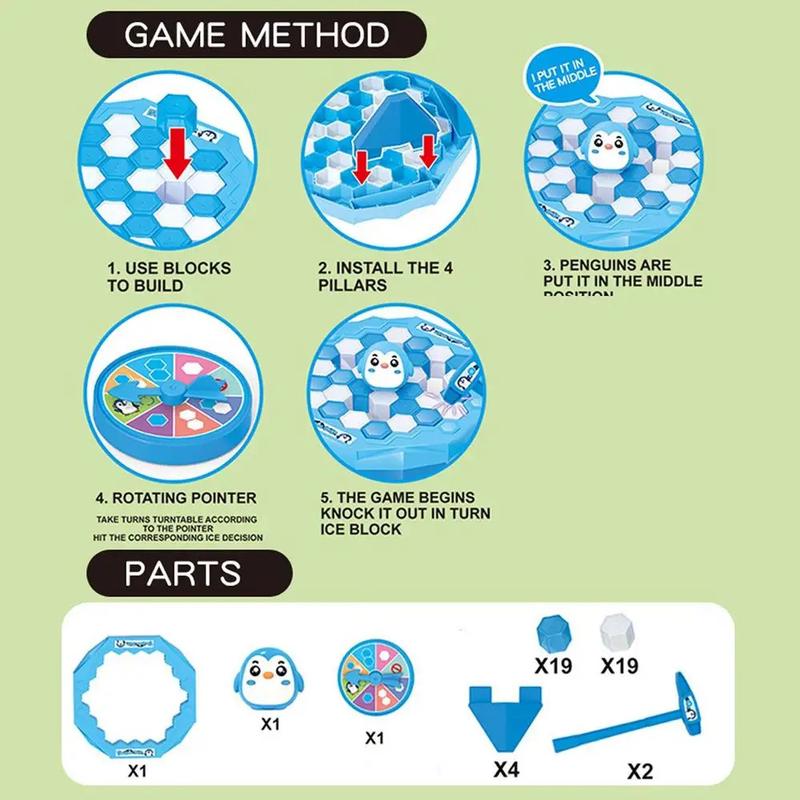 Product Introduction of Penguin Ice Breaking Funny Desktop Game Kid Toy Gifts Who Make The Penguin Fall Off Lose This Game Family Party Activity 30