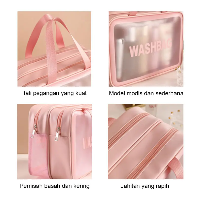 U-Living Washbag Double Layer Tas Make Up Kosmetik Tas Travel Organizer AO012 Wanita Cewek 8