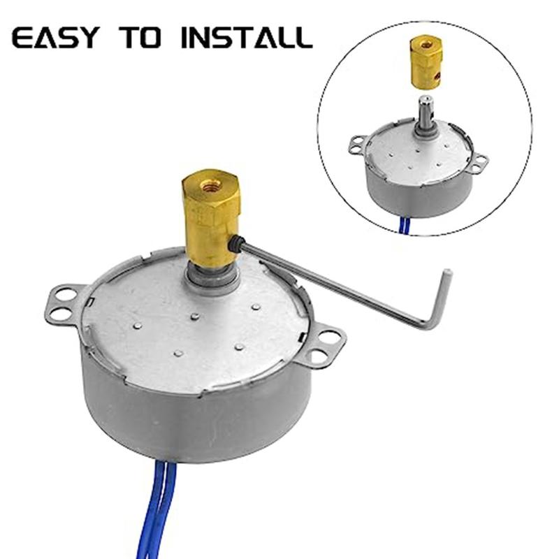 2 PCS Synchronous Motor Turntable Motor + 2 PCS 7mm Flexible Coupling Connector 1