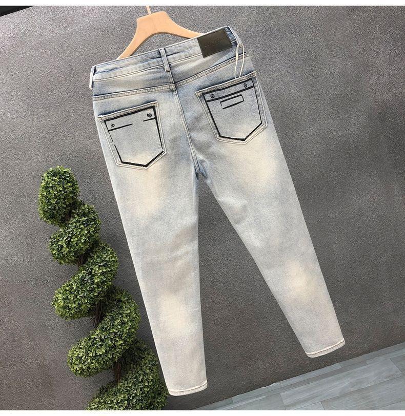 Product Introduction of Quần jean rách dành cho nam giới, thiết kế túiThương Hiệu Thời Trang , mỏng, vừa vặn, co giãn, cho mùa xuân và mùa hè, mới 4