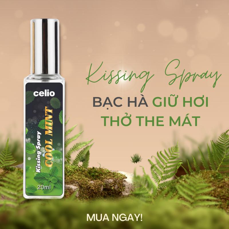 Xịt Thơm Miệng Love Spray Kissing Spray CELIO Hương Juicy Kiss vị Đào, vị Bạc Hà, Vị cafe bùng nổ nụ hôn nồng cháy Xịt Miệng Trà Nữ 3