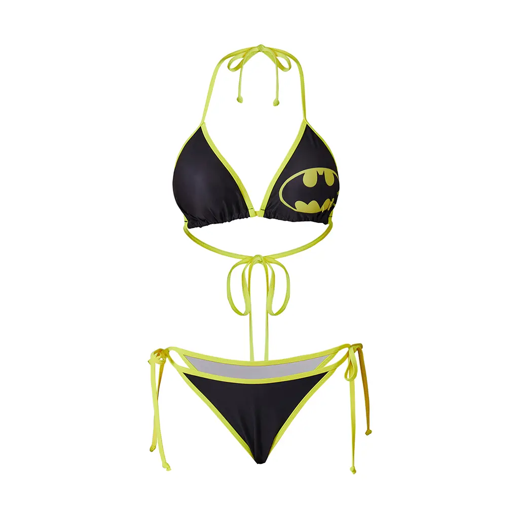 Bat Man Cosplay Costume Superhero Bat Cosplay Sexy Green Bikini Costume Bra Shorts Swimsuit Outfits Women Beach Suit
