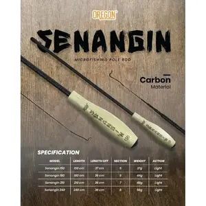 OREGON Senangin Tegek Mikrofishing B - Rod Pancing Mikrofiber Carbon Material untuk Memancing Ringan dan Efektif