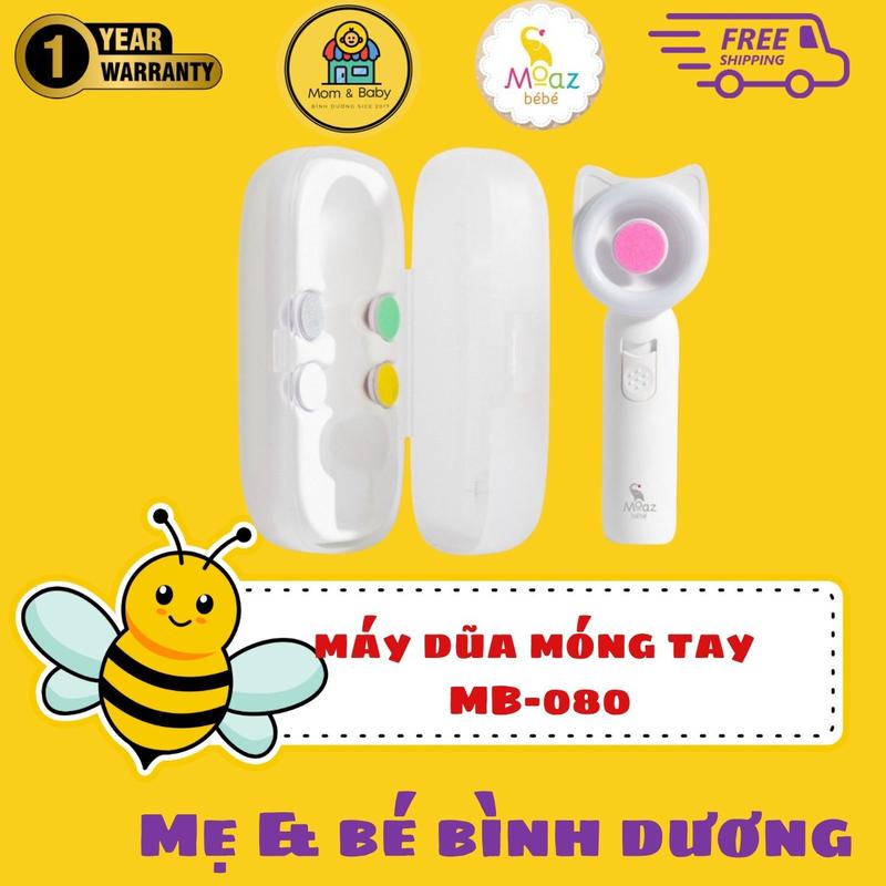 Máy dũa móng tay cho bé Moaz Bebe MB 080 với 6 đầu mài nail mini có đèn pin Voi
