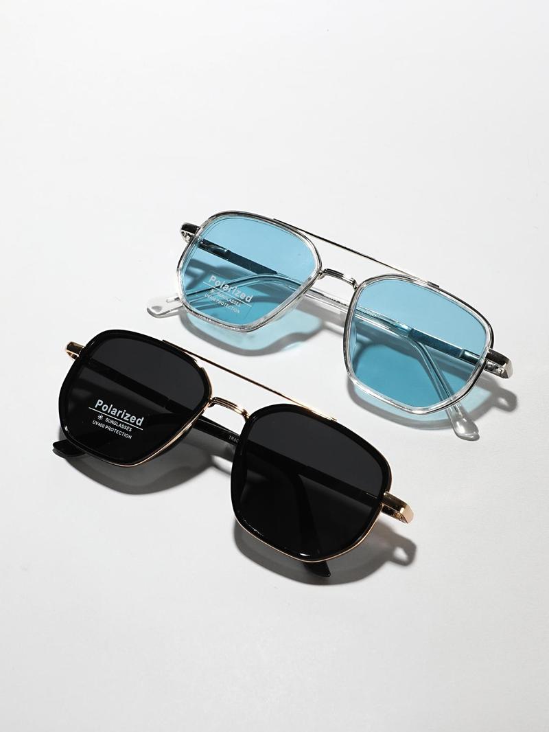 Product Introduction of 2025 new hot selling models unisex vintage polarized sunglasses, trendy casual double bridge sunglasses for travel use, fashion accessories for outdoor activities, sunglasses for men 4