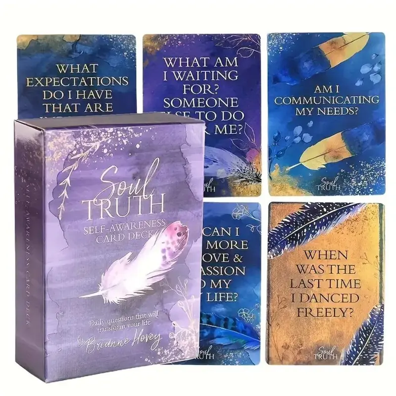 Soul Truth Tarot Card Game, 1 Box Mystical Spiritual Awakening Tarot Card Game Props, Interactive Party Games Supplies 2