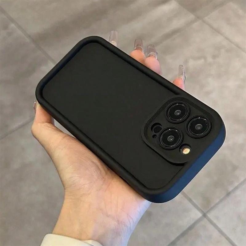 Solid Color Anti-drop Phone Case, 1 Count Phone Protective Cover, Shockproof Phone Cases Compatible with iPhone 11 12 13 14 15 Pro Max, Electronics Accessories 0