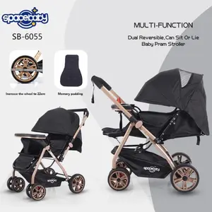 SIYA STROLLER SP BABY 6033 6033A 6055 6212 6202 PMB IB 501 IB502 2arah Kereta Dorong Hadap Depan Belakang 6055A - SB 6055 - Hitam