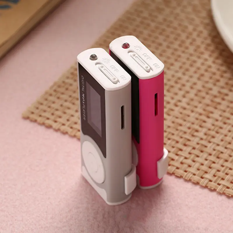 Máy Nghe Nhạc MP3 Cầm Tay Hàng Mới Về, Màn Hình LCD, Đầu Vào USB, Kiểu Kẹp Mini Mỏng, Hỗ Trợ Thẻ Micro SD TF, Máy Nghe Nhạc Thể Thao Điện Tử Kem 3