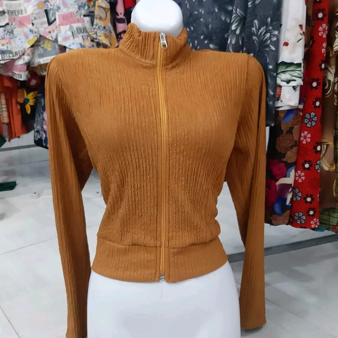 áo khoác lửng gân xốp nhật Ôm gọn Mùa hè
