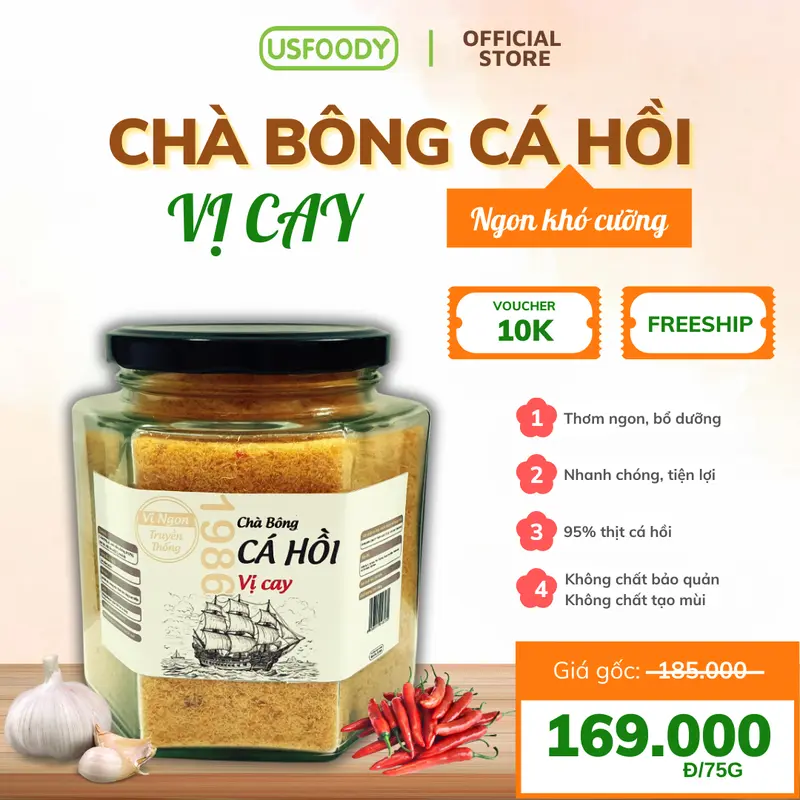 Chà bông cá hồi vị cay ngon khó cưỡng 0