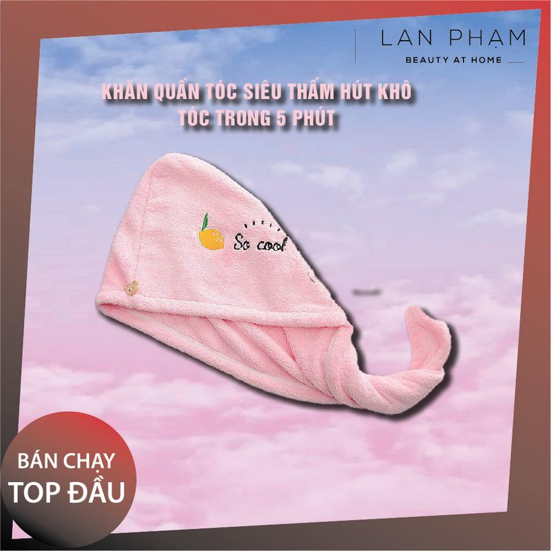 Khăn Quấn Tóc Siêu Thấm Hút, Sấy Tức Thì, Khô Tóc Trong 5 Phút. Cao Cấp Nhà Tắm