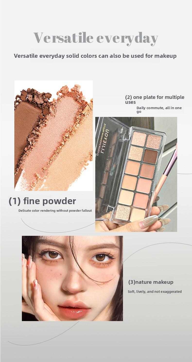 12 Shades Pro Touch Eyeshadow Palette  Waterproof Lasting