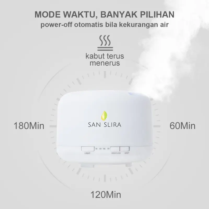 Paket Diffuser + essensial oil immune booster 10ml Humidifier  alami theraperutic grade Aromatherapy 6