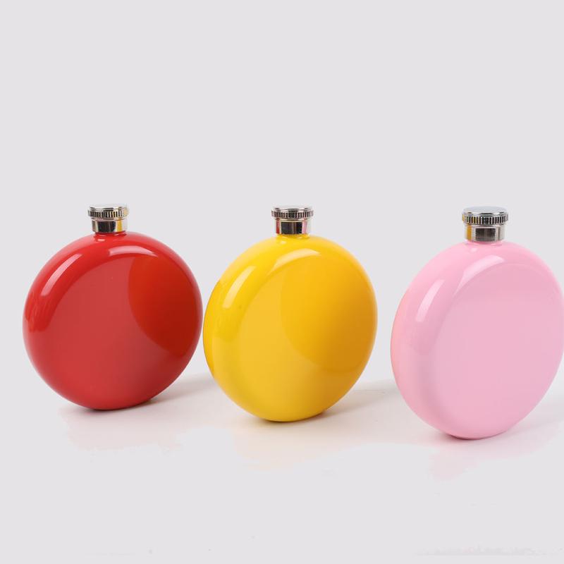 Bình đựng rượu bằng thép không gỉ, Boutique cao cấp, Hình tròn, Dung tích 5 Oz, Thích hợp cho quà tặng doanh nghiệp và sử dụng ngoài trời, Bình đựng rượu Cầm Tay dành cho nam giới, Có thể tùy chỉnh 4