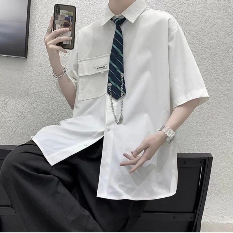 Áo Sơ Mi Cà Vạt JK Nhật Bản Phong Cách Preppy Thanh Lịch Phong Cách Hàn Quốc, Thương Hiệu Hợp Xu Hướng Nam Và Nữ, Áo Dáng Rộng Mùa Xuân, 2024, Phong Cách Hoang Dã 2
