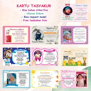 STIKER TASYAKUR AQIQAH/KELAHIRAN (50pcs) langsung tempel