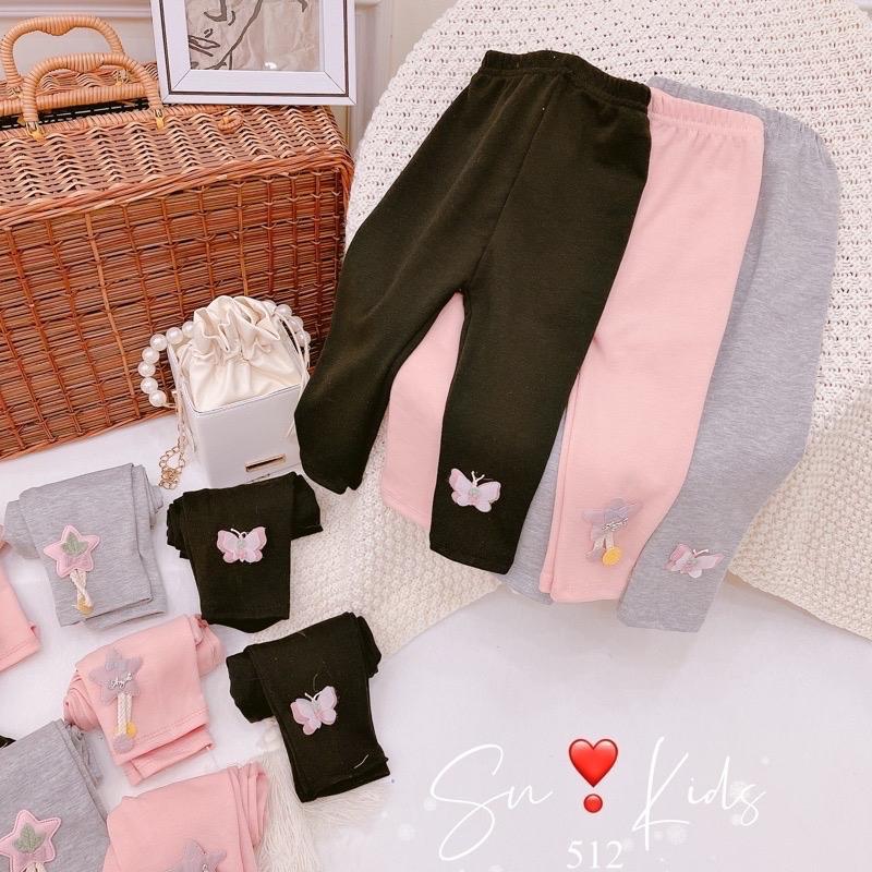 (7-34kg) set 3 quần leging dài và ngố bé gái zip mềm gắn nơ 5