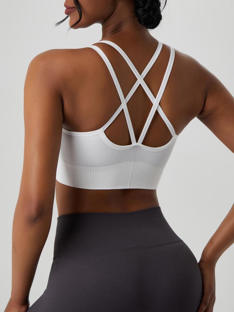 Product Introduction of Women's Solid Wireless Bra, Removable Chest Pads Backless Bralette, Soft Comfy Breathable Lingerie Top for Daily Wear 7