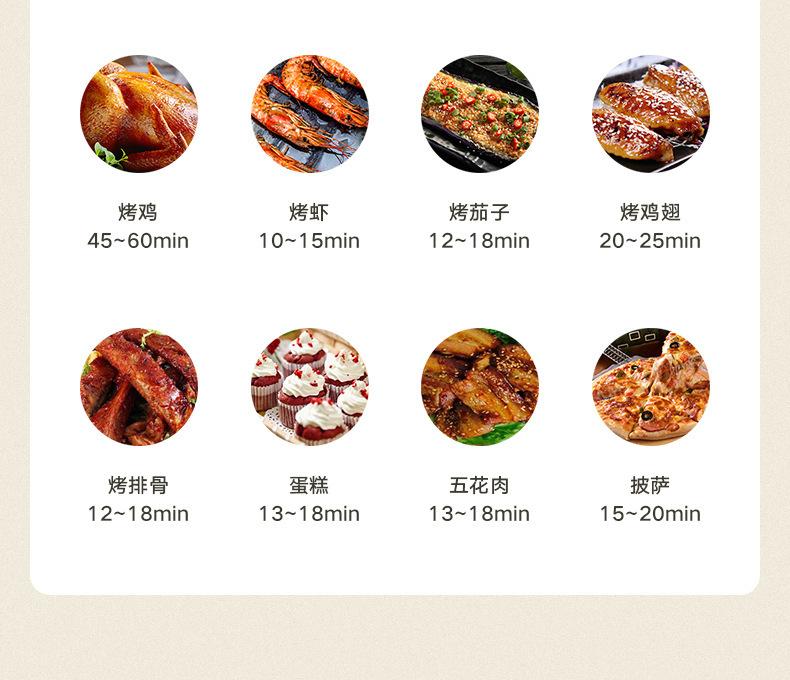 Product Introduction of 22 L Household Oven Large Capacity Multi-Functional Electric Oven Cake Baking Oven Wholesale Gift for Sale 6