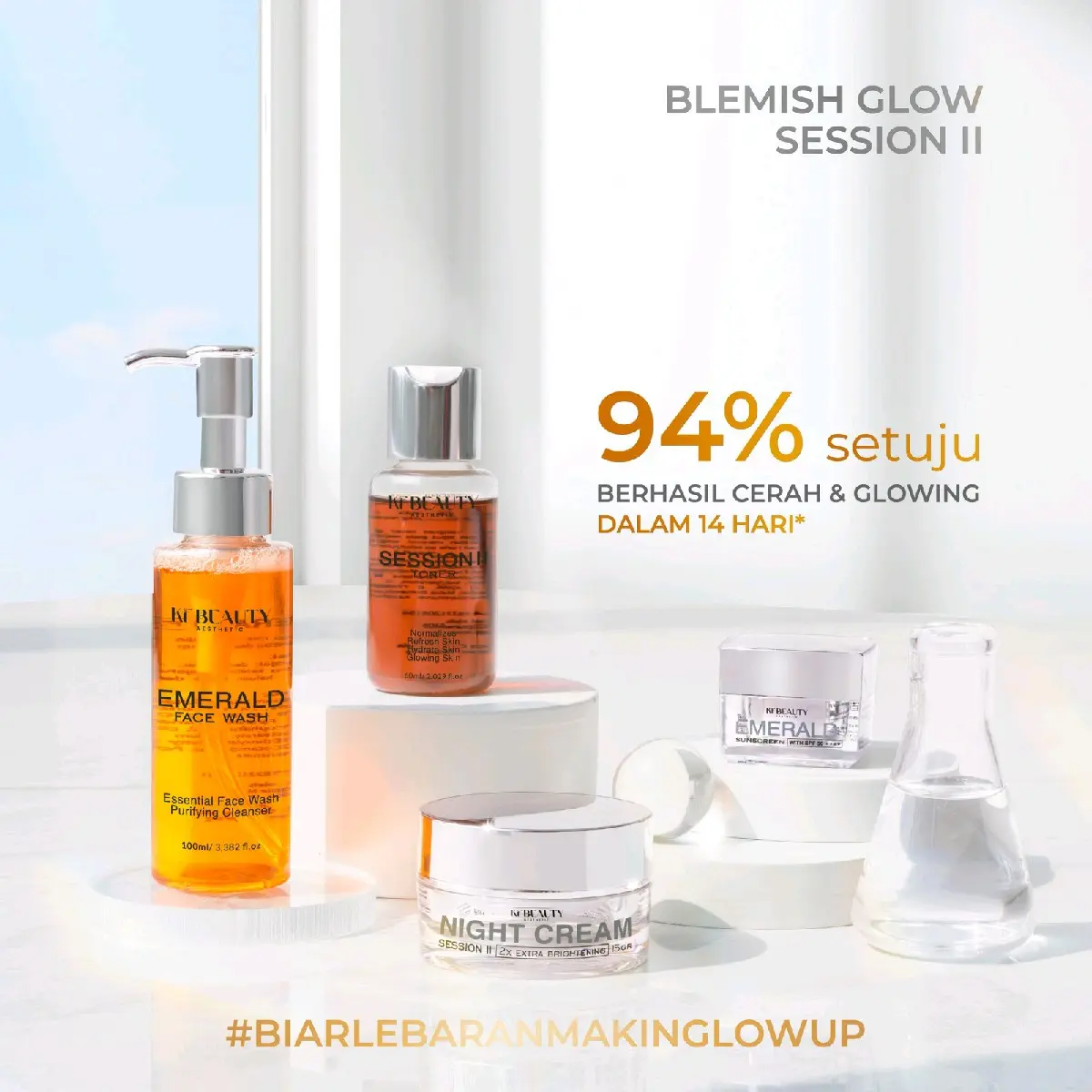 NEW FORMULA KF BEAUTY SESSION 2 BLEMISH GLOW ECER Semua Jenis Kulit