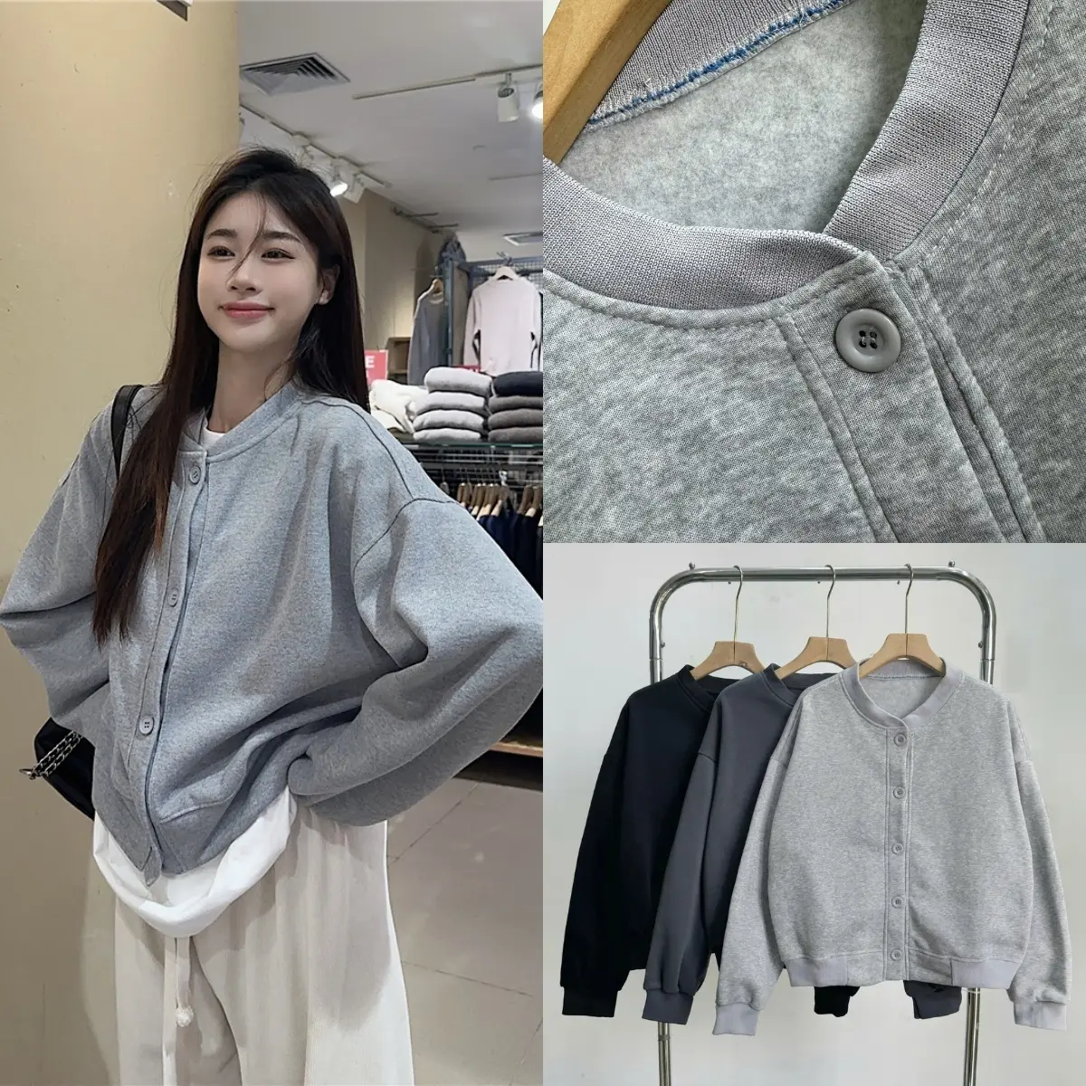 Áo khoác bomber bigsize nữ chất nỉ bông mềm mịn form đơn giản dễ phối đồ cho nàng chubby - KHOAC12